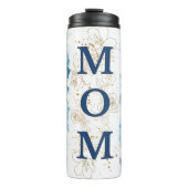 Navy Marble Mom Photo Coffee Travel Tumbler Mug Thermosbecher (Vorderseite)