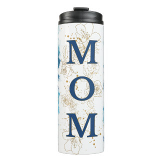 Navy Marble Mom Photo Coffee Travel Tumbler Mug Thermosbecher