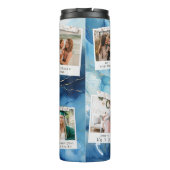 Navy Marble Mom Photo Coffee Travel Tumbler Mug Thermosbecher (Rückseite)