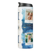 Navy Marble Mom Photo Coffee Travel Tumbler Mug Thermosbecher (Nach rechts gedreht)
