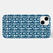Navy-Matrose Element Meer Muster Case-Mate iPhone  Hülle (Rückseite (Horizontal))
