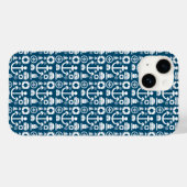 Navy-Matrose Element Meer Muster Case-Mate iPhone  Hülle (Rückseite (Horizontal))