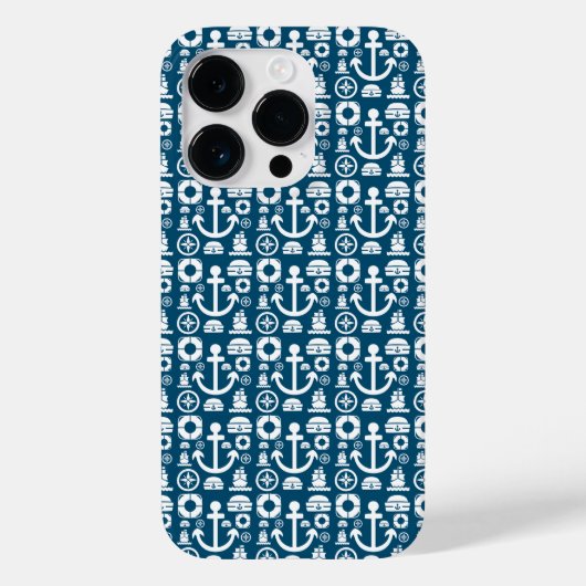 Navy-Matrose Element Meer Muster Case-Mate iPhone  Hülle (Rückseite)