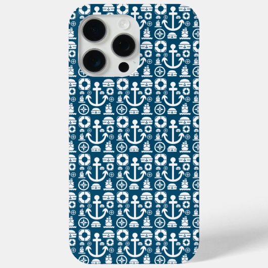 Navy-Matrose Element Meer Muster Case-Mate iPhone  Hülle (Rückseite)