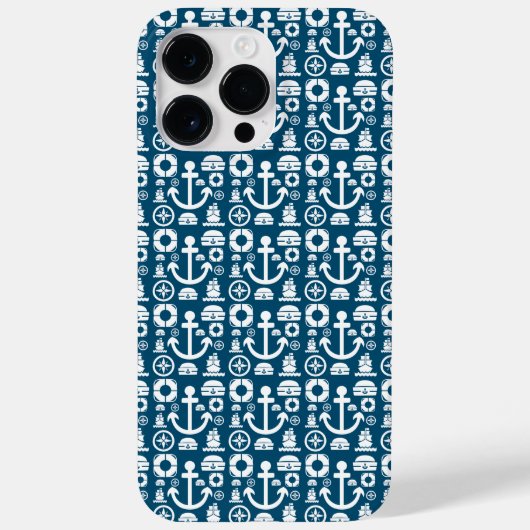 Navy-Matrose Element Meer Muster Case-Mate iPhone  Hülle (Rückseite)