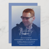 Navy Men Foto 66. Geburtstagsparty Einladung (Vorne/Hinten)