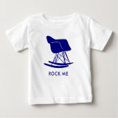 Navy Mid Century Modern Rocking Chair Tee Shirt (Vorderseite)