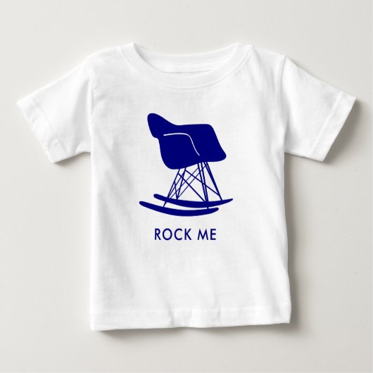 Navy Mid Century Modern Rocking Chair Tee Shirt (Vorderseite)