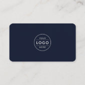 Navy-Midnightblau-Doppel-QR-Code-Multi-Social Visitenkarte (Rückseite)