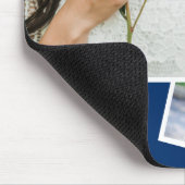 Navy Minimalistisch Two Foto Graduate Abschluss Mousepad (Ecke)