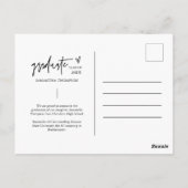 Navy Minimalistisches Foto Sie tat es Abschluss P Postkarte (Rückseite)