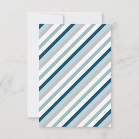 Navy Mint & Grau Niedlich Elephant Baby Girl UAWG RSVP Karte (Rückseite)