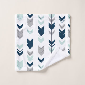 Navy, Mint und Gray Fletching Arrow Badhandtuch Set