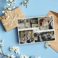 Navy Mit Monogramm 4 Foto Collage Wedding Vielen D