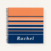 Navy Mit Monogramm Notizblock (Vorderseite)