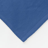 Navy mit weißem Anker Fleecedecke (Ecke)