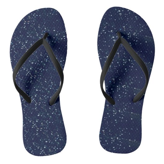 Navy mit weißen Sternen Flip Flops Badesandalen (Fußbett)