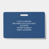 Navy-Mitarbeiterausweis mit Logo und QR-Code Ausweis (Rückseite)
