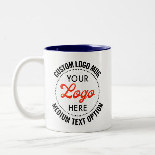 NAVY Mittelgroßer Text Werbe- Zweifarbiges Logo-Mu Zweifarbige Tasse
