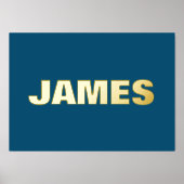 NAVY Modern Bold | EDITABLE TEXT GOLD Foliendrucke (Vorderseite)