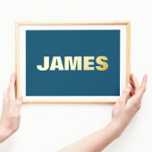 NAVY Modern Bold | EDITABLE TEXT GOLD Foliendrucke