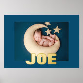 NAVY Modern Bold | EDITABLE TEXT GOLD FOTO Foliendrucke (Vorderseite)