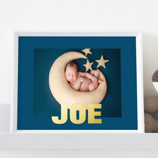 NAVY Modern Bold | EDITABLE TEXT GOLD FOTO Foliendrucke