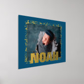 NAVY Modern Bold TEXT GOLD FRAME FOTO Foliendrucke (Ablage )