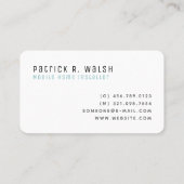 Navy Modern Checkmark House Mobile Zuhause Install Visitenkarte (Rückseite)