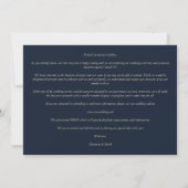 Navy Modern Gold 3 Photos Sophisticated Wedding (Rückseite)