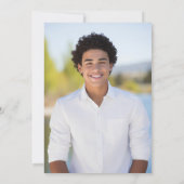 Navy Modern Simple Typografy Graduation Party Einladung (Rückseite)