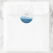 Navy, Modern Watercolor Aufkleber (Tasche)