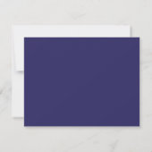 Navy Modern Wavy Border Note Card Einladung (Rückseite)