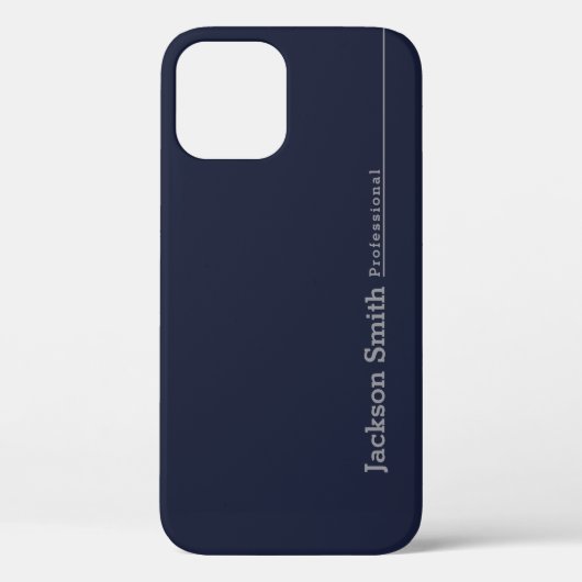 Navy moderne minimalistische personalisierte Bezei Case-Mate iPhone Hülle (Rückseite)