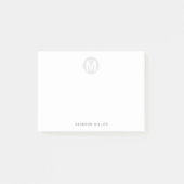 Navy Moderne personalisierte Monogramm Post-it Klebezettel (Vorderseite)