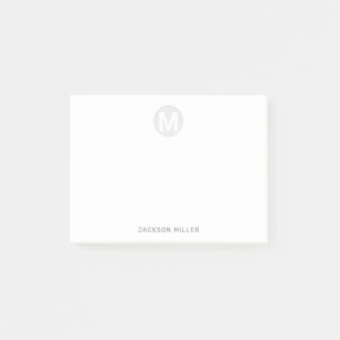 Navy Moderne personalisierte Monogramm Post-it Klebezettel