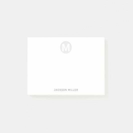 Navy Moderne personalisierte Monogramm Post-it Klebezettel (Vorderseite)