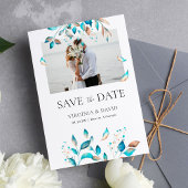 Navy Modernes Foto Rustikal Save The Date