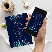 Navy Modernes Rustikales Brautparty Einladung