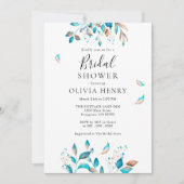 Navy Modernes Rustikales Brautparty Einladung (Vorderseite)