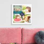 Navy Monogram Fotolage Leinwanddruck (Insitu (Wohnzimmer))