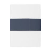 Navy Monogram und Arrows Einladungsbanderole (Rückseitenbeispiel)