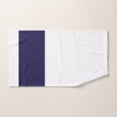 Navy Monogram White Badhandtuch Set (Handtuch)