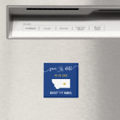 Navy Montana Hochzeit Speichern Sie die Datumskart Magnet (In Situ (Geschirrspüler))