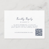 Navy Mountain QR-Code-Hochzeits-RSVP-Karte Begleitkarte (Rückseite)