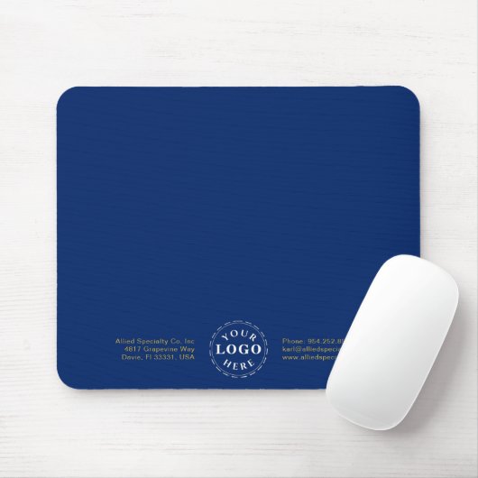 Navy Mouse Pad – Promote Your Business in Style Mousepad (Mit Mouse)
