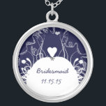 Navy Musical Wedding Bridesmaid Necklace Versilberte Kette<br><div class="desc">Keepake Necklaces Wählen Sie entweder Silver Plated Gold Finish oder Sterling Silver Unique Personalisiert Custom !st Christmas Gift Wedding Party Necklaces - um die Hintergrundfarbe zu ändern - klicken Sie auf Anpassen - wählen Sie das letzte Tool aus dem Drop-Down-Menü und wählen Sie aus einer der angezeigten Farben oder geben...</div>