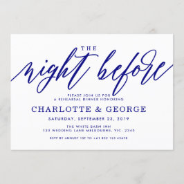 Navy Nacht vor Einladung blau