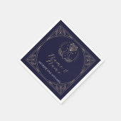 Navy Napkins Hochzeiten Namen Tarot Karten Sterne Serviette (Ecke)