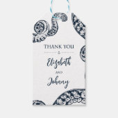 Navy Nautic Octopus Bevorzugung Geschenkanhänger (Vorderseite)